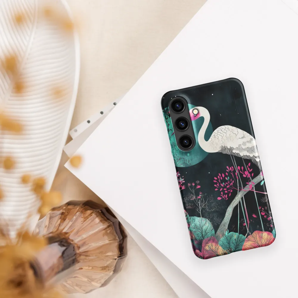 Ethereal Presence: Heron in a Floral Dreamscape