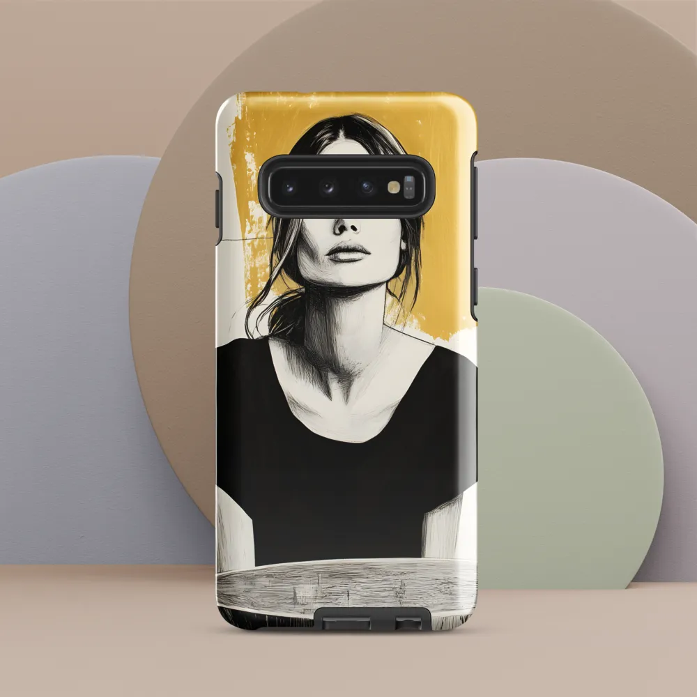 Golden Serenity: A Minimalist Portrait
