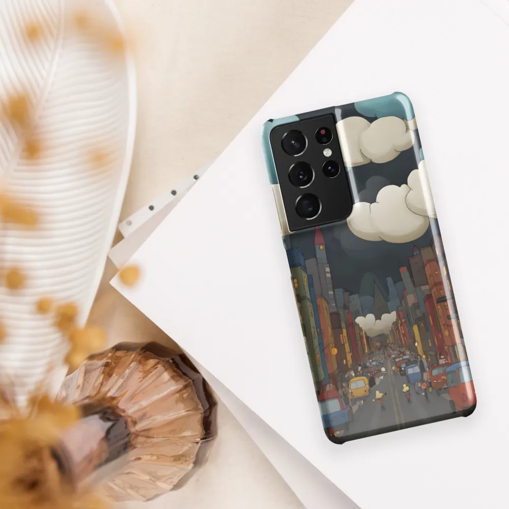 Urban Symphony: A City Awakens at Dusk | Phone Case |  S21 Ultra | Snap Case | Glossy