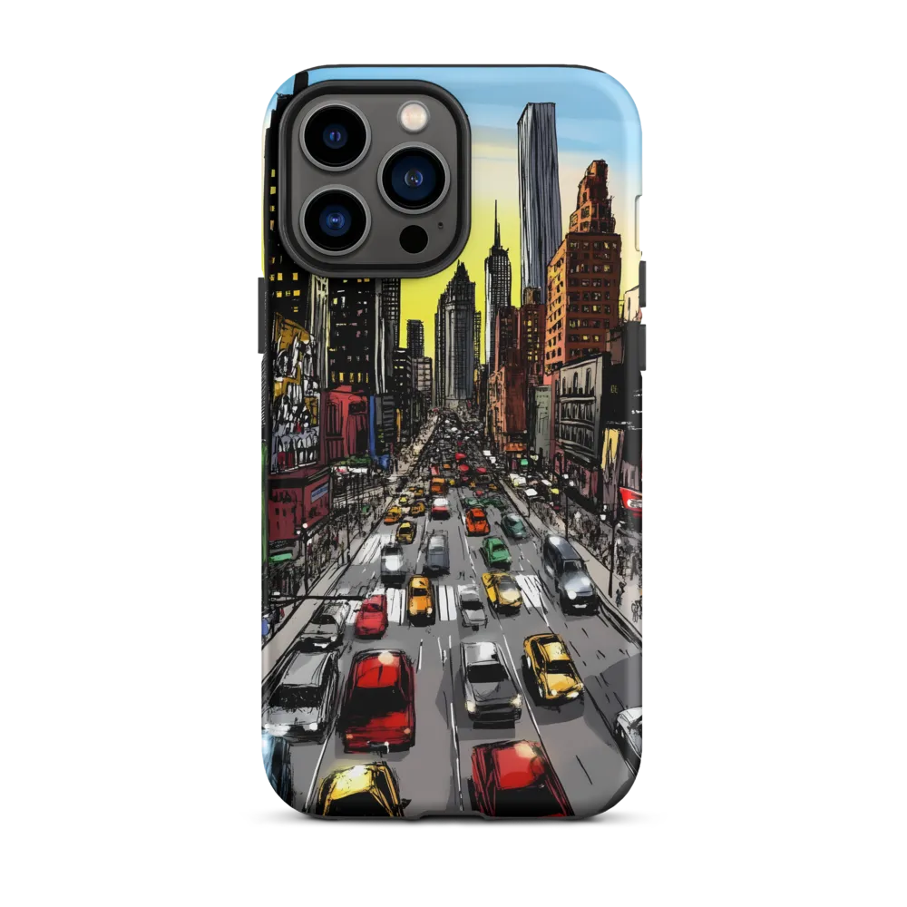 City Pulse at Dusk | Phone Case |  13 Pro Max | Tough Case | Matte