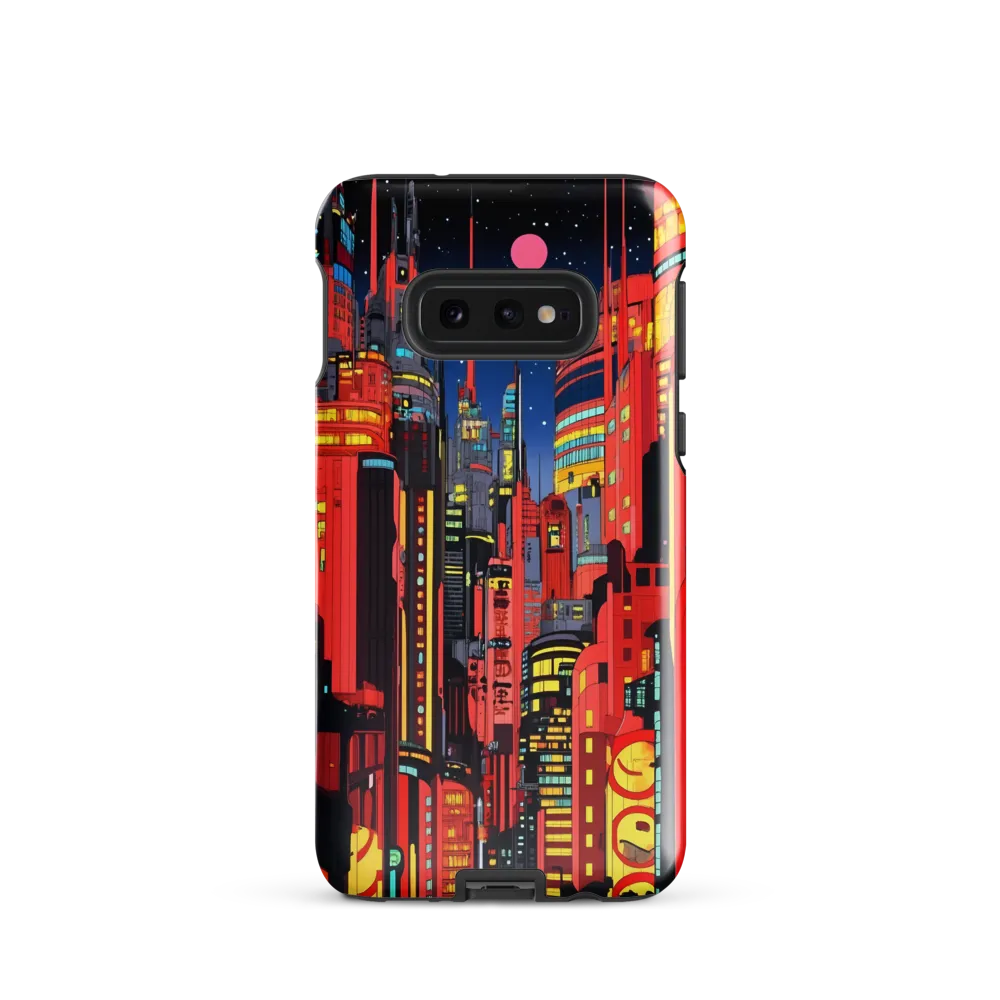 Neon Dreams: A Cyberpunk Cityscape | Phone Case |  S10e | Tough Case | Glossy