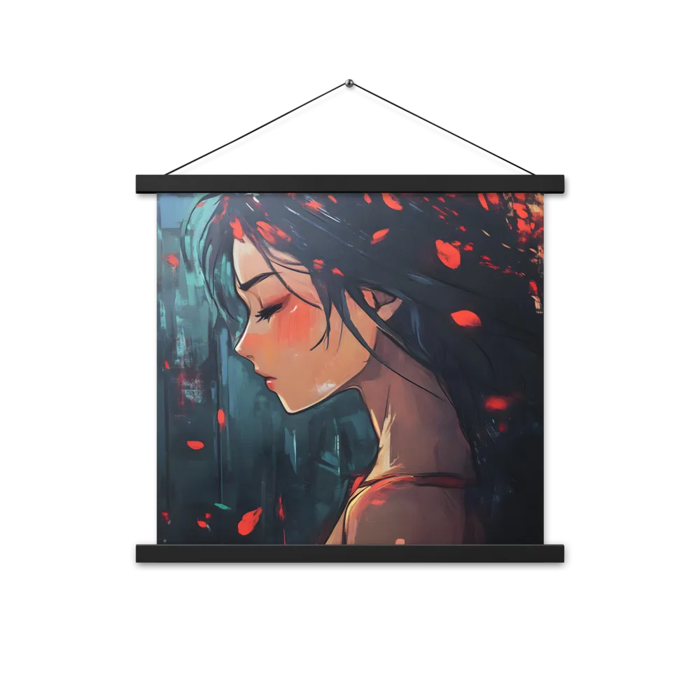 Whispers of Melancholy | Poster With Black Wood Hanger | 18″×18″
