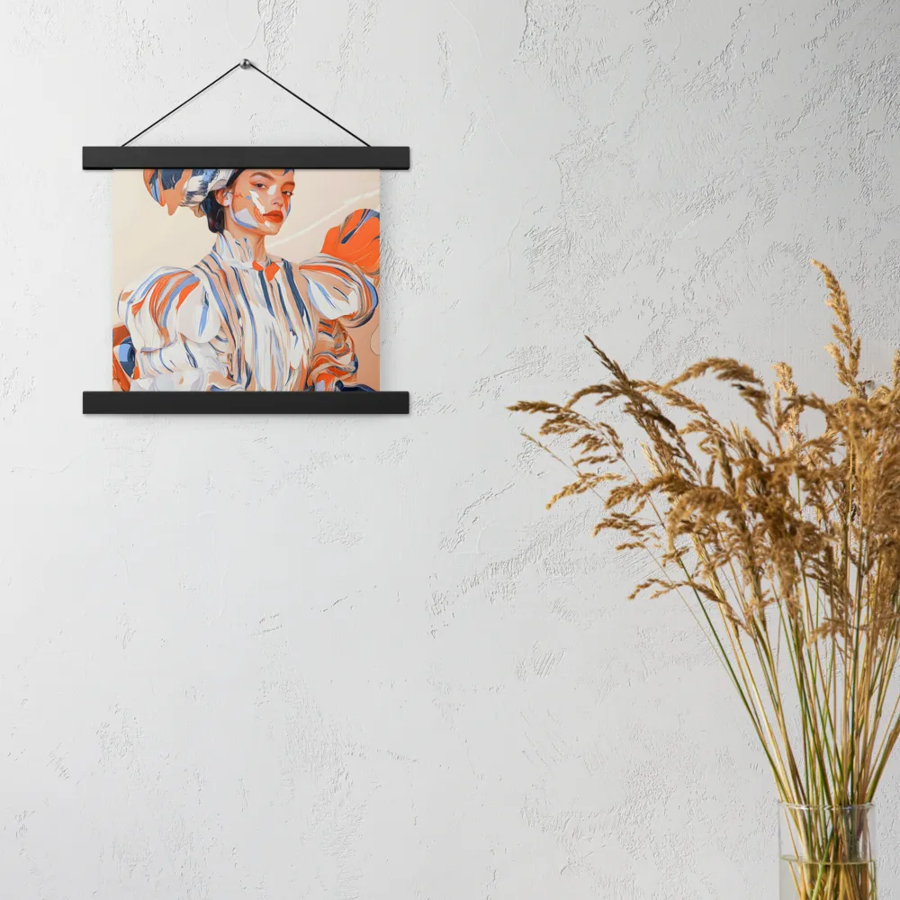 Vibrant Elegance | Poster With Black Wood Hanger | 10″×10″