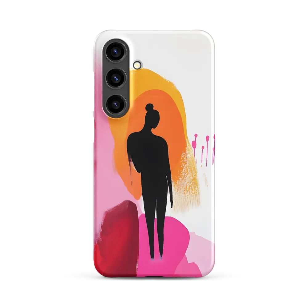 Silhouette in Colorful Abstraction