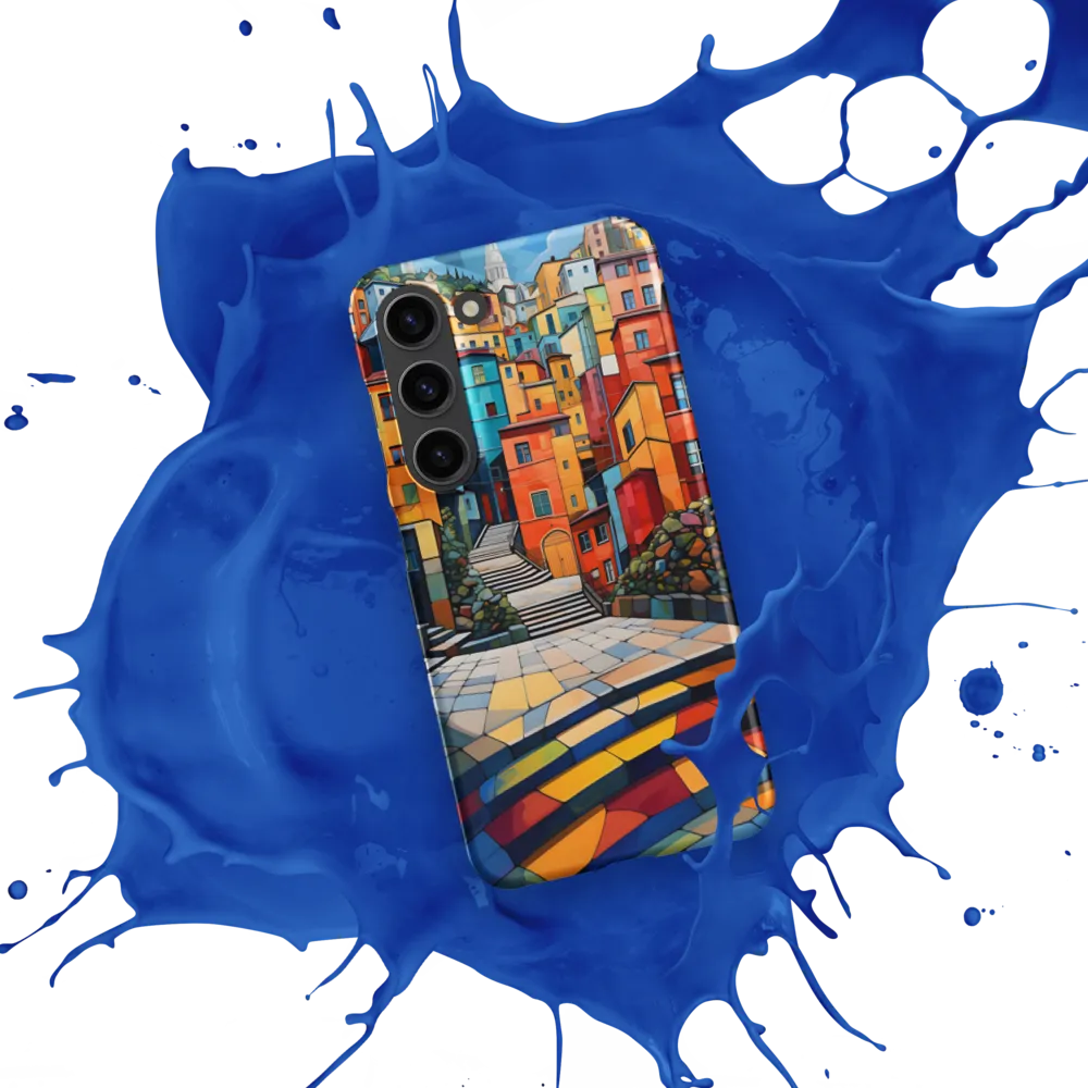 Vibrant Village: A Cubist Journey