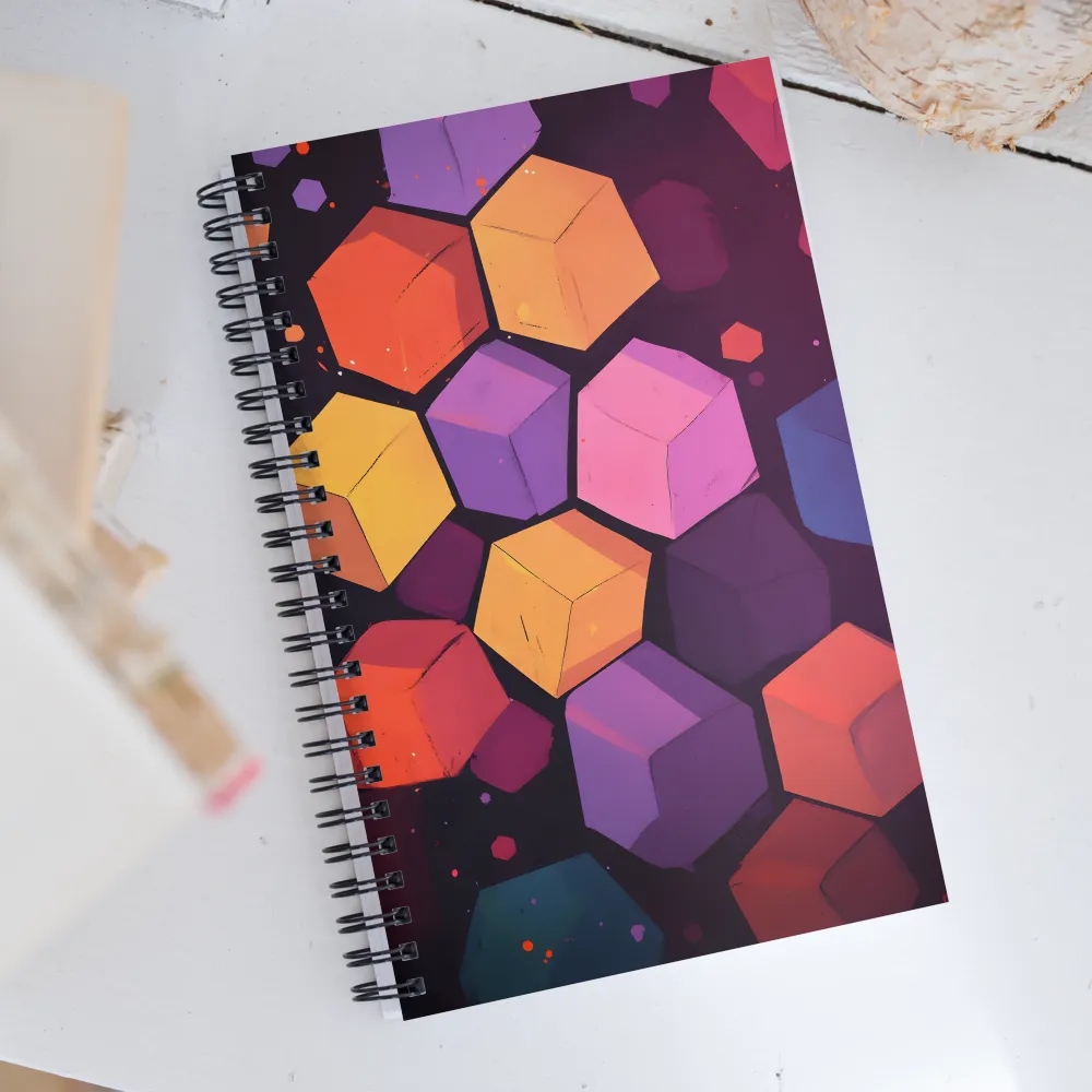 Dynamic Geometric Harmony | Spiral Notebook