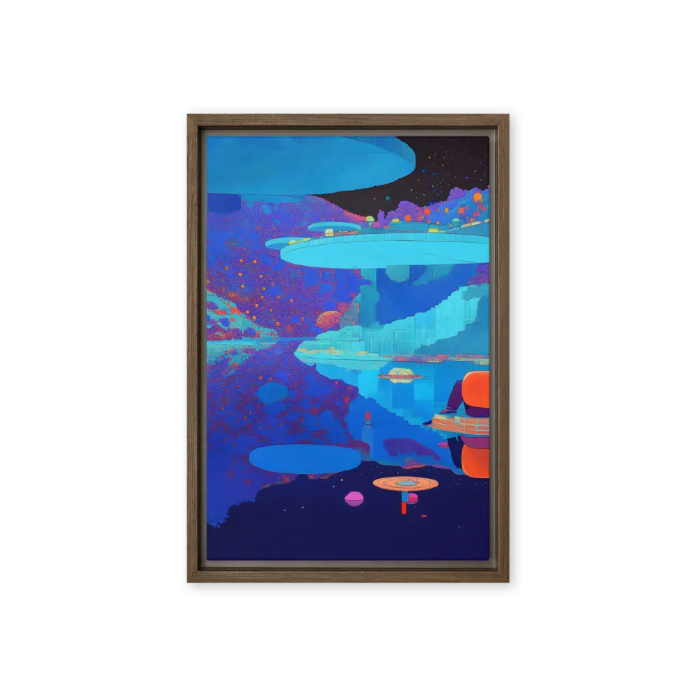 Reflections of Serenity | Canvas with Brown Frame | 12″×18″