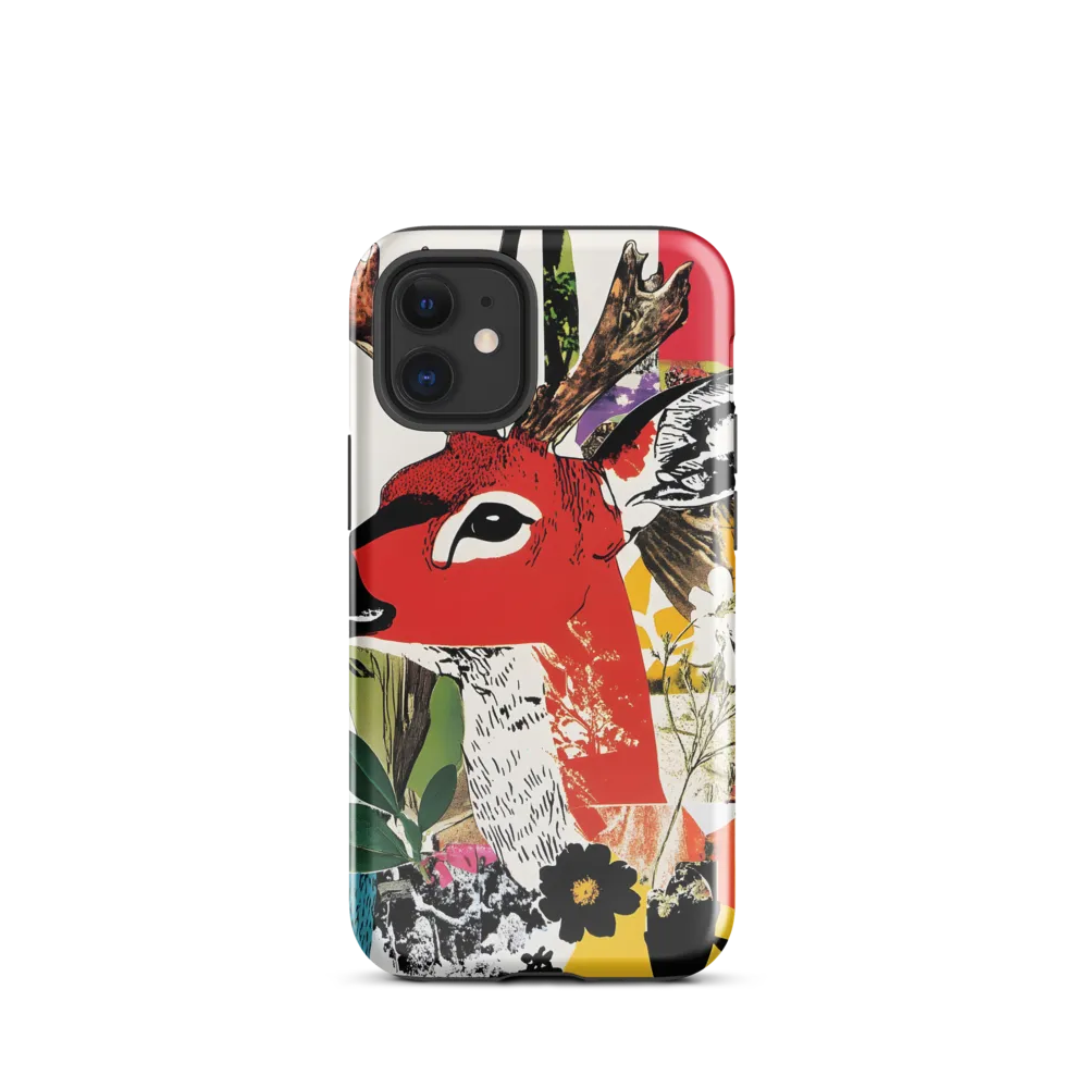 Vibrant Harmony: The Deer in Nature | Phone Case |  12 mini | Tough Case | Glossy