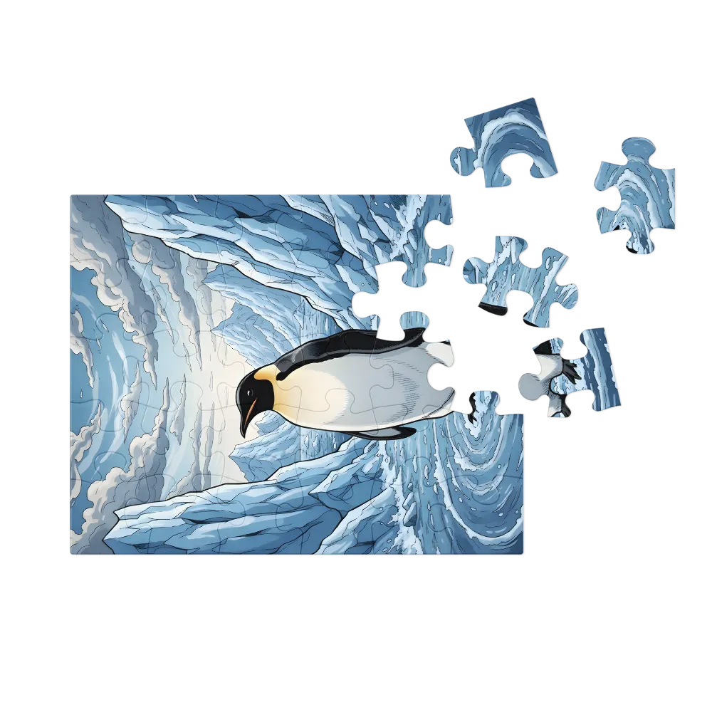 Emperor on Ice 
 Jigsaw Puzzle in Tin Box