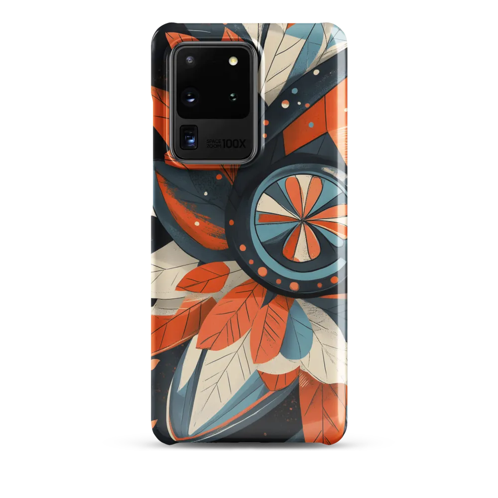 Floral Symphony in Orange and Teal