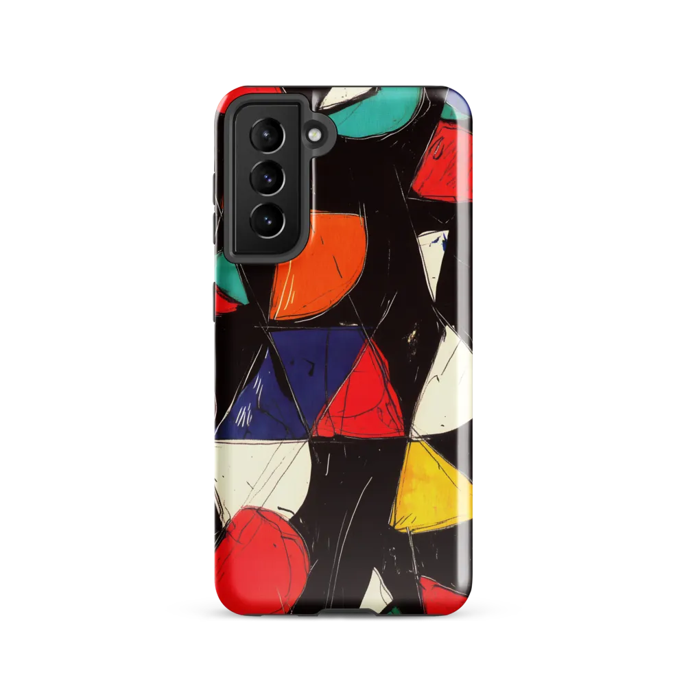 Vibrant Geometric Symphony | Phone Case |  S21 | Tough Case | Glossy