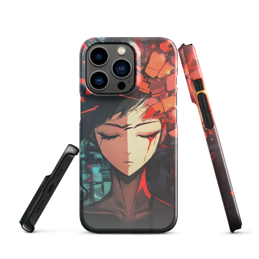 Fragmented Mind: The Silent Struggle | Phone Case |  13 Pro | Snap Case | Glossy