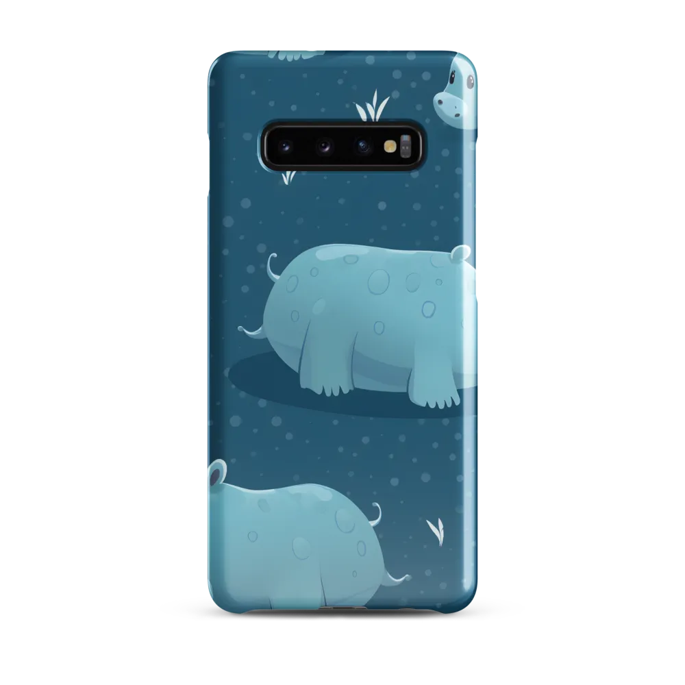 Whimsical Hippo Play | Phone Case |  S10 Plus | Snap Case | Glossy