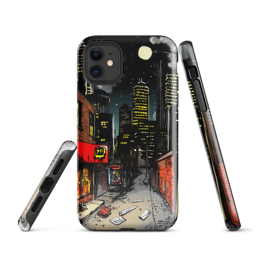 Nocturnal Cityscape: The Hidden Alley | Phone Case |  11 | Tough Case | Glossy