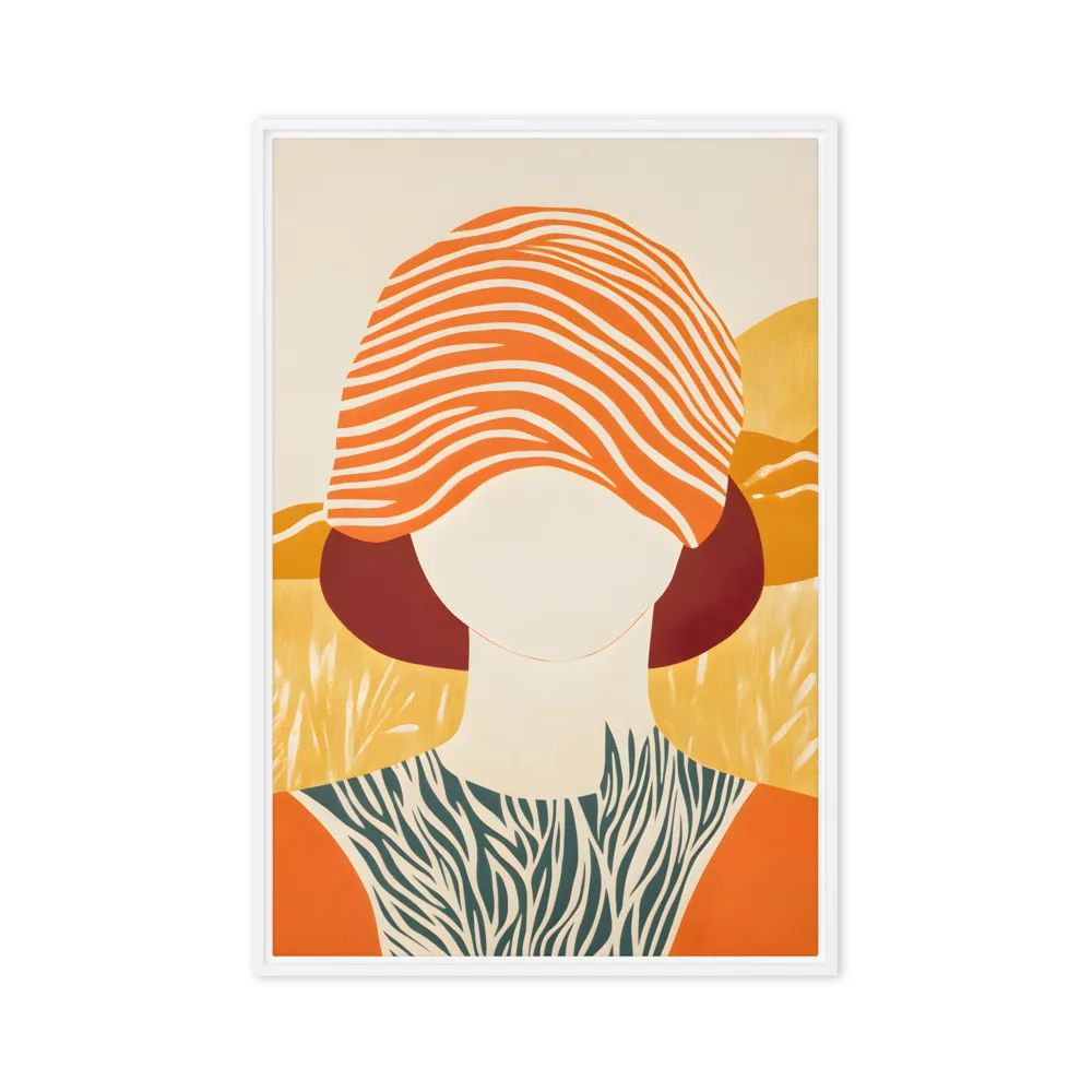 Woman of the Fields 
 Canvas with White Frame