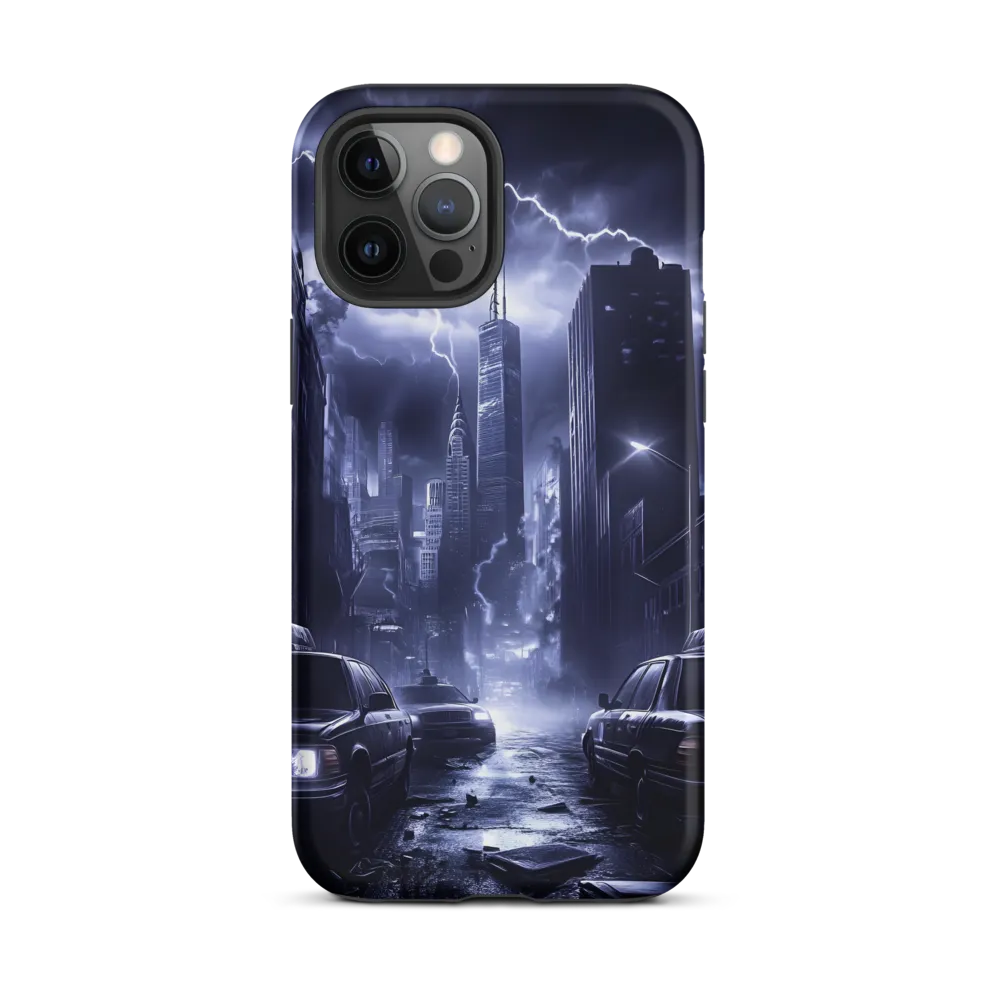 Stormy Cityscape: Shadows of the Night | Phone Case |  12 Pro Max | Tough Case | Matte