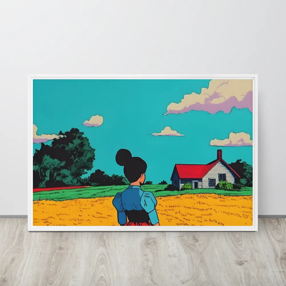 Whispers of a Sunlit Meadow | Canvas with White Frame | 24″×36″