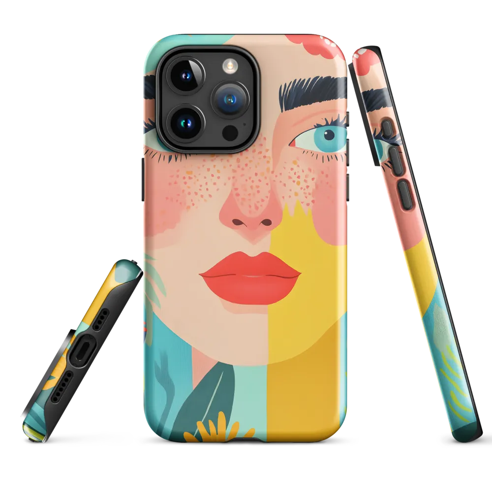 Floral Serenity: A Modern Portrait