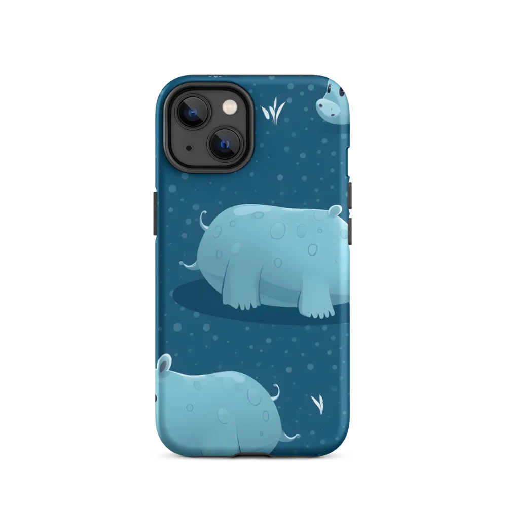 Whimsical Hippo Play | Phone Case |  14 | Tough Case | Matte