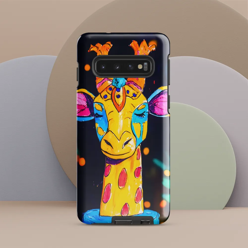 Whimsical Giraffe in Vibrant Colors
