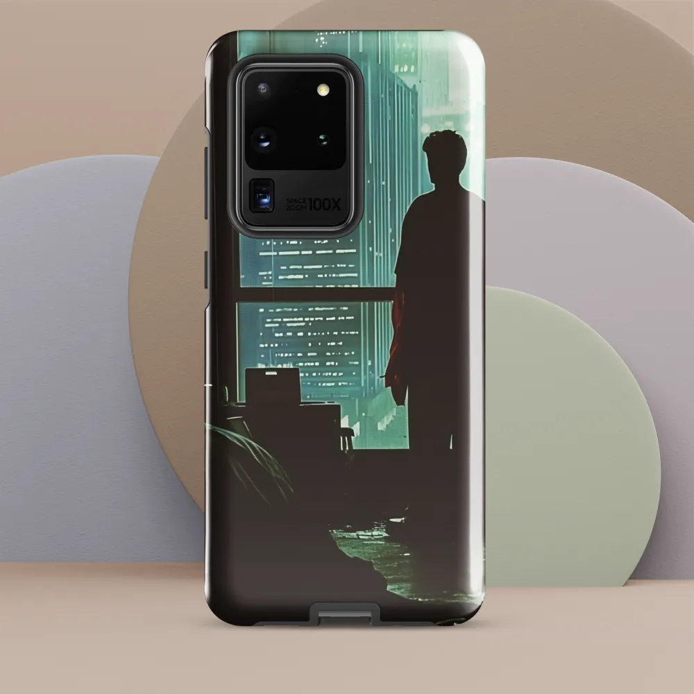 Silent Contemplation in a Futuristic Dystopia | Phone Case |  S20 Ultra | Tough Case | Glossy