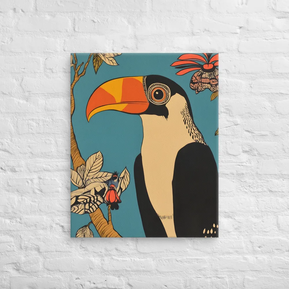 Tropical Majesty: The Toucan at Rest | Canvas | 24″×30″