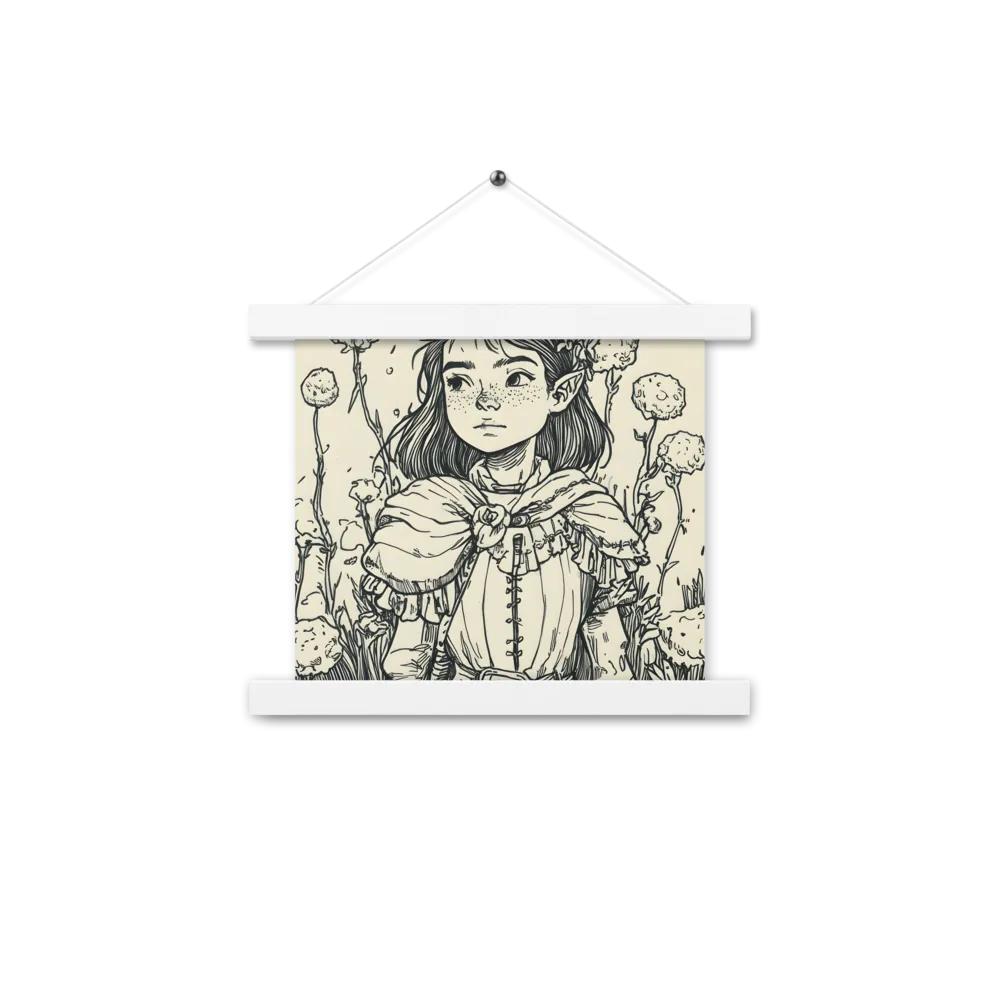 A Young Guardian of Nature | Poster With White Wood Hanger | 10″×10″
