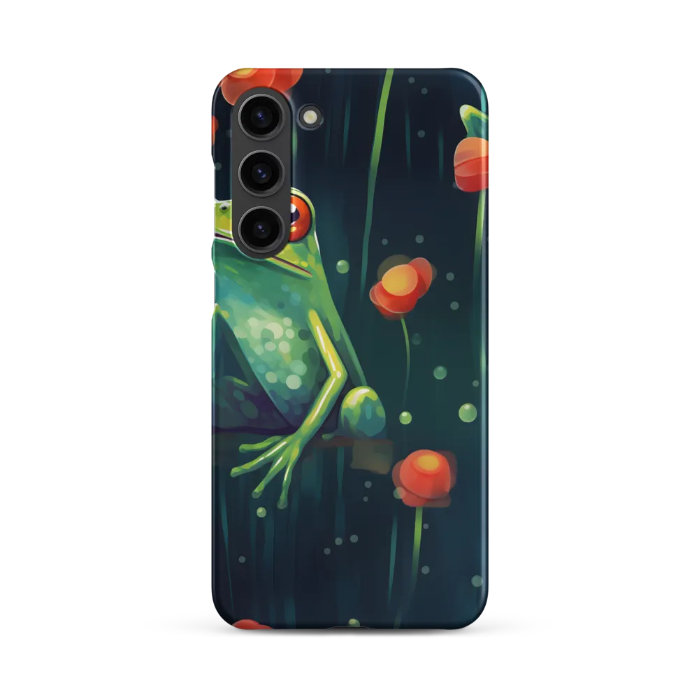Playful Frogs in a Lush Pond