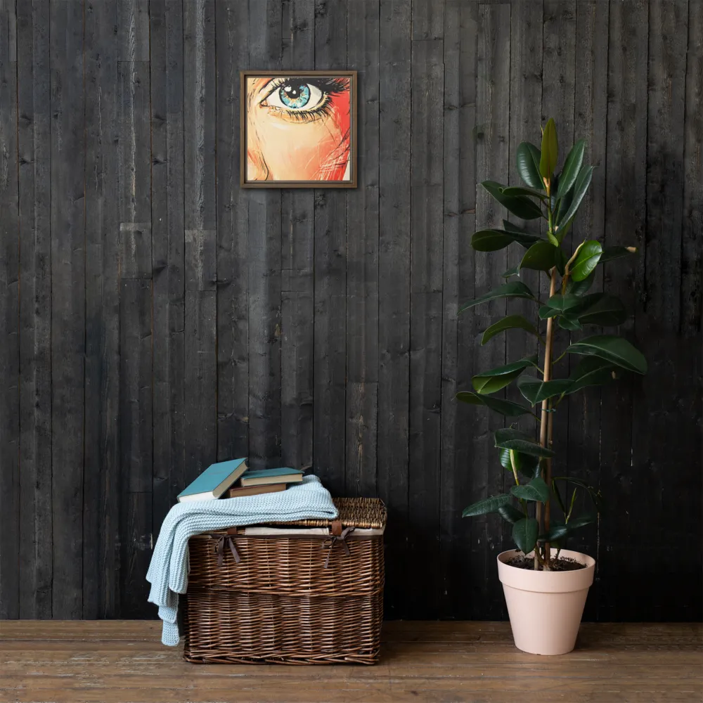 Gaze of Emotion | Canvas with Brown Frame | 12″×12″