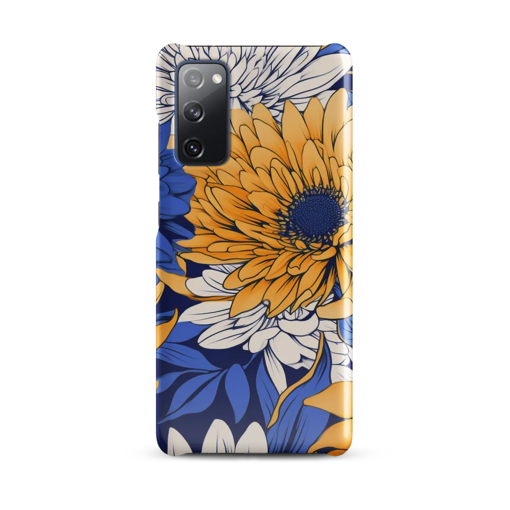 Floral Harmony in Blue and Yellow