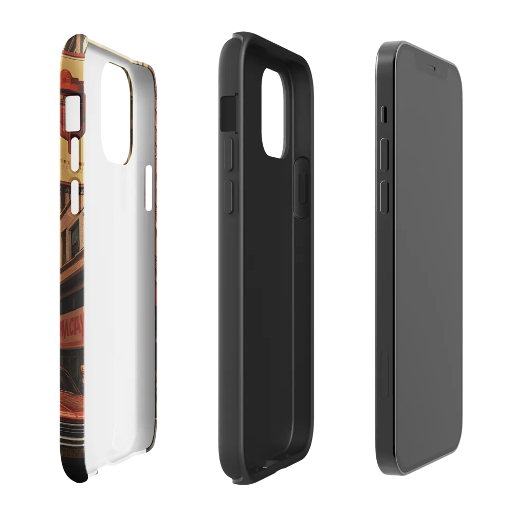 Nostalgic Cityscape: Reflections of a Forgotten Era | Phone Case |  12 | Tough Case | Glossy