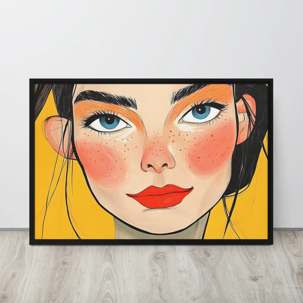 Joyful Radiance | Canvas with Black Frame | 24″×36″