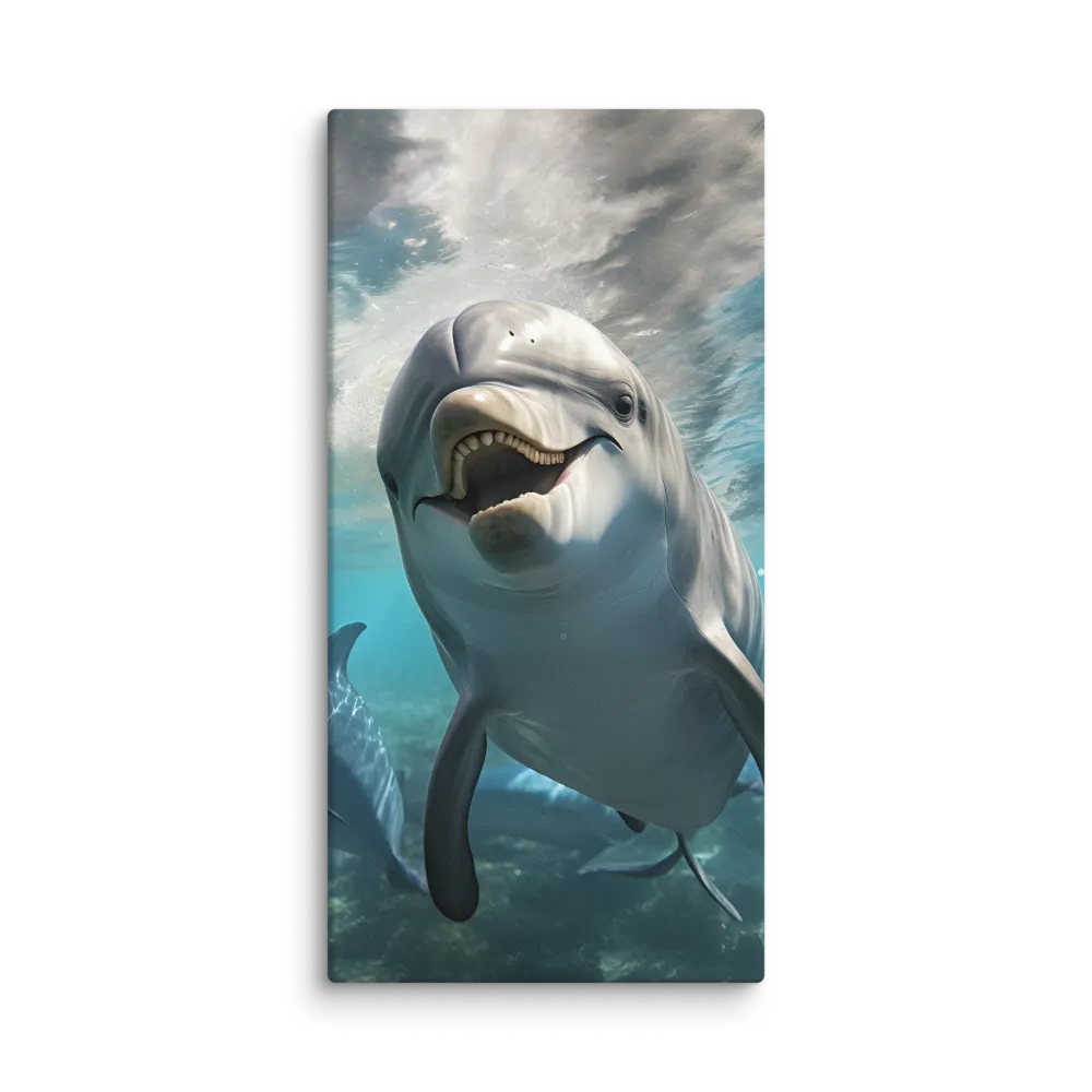 Beneath the Waves: A Dolphin's Dance