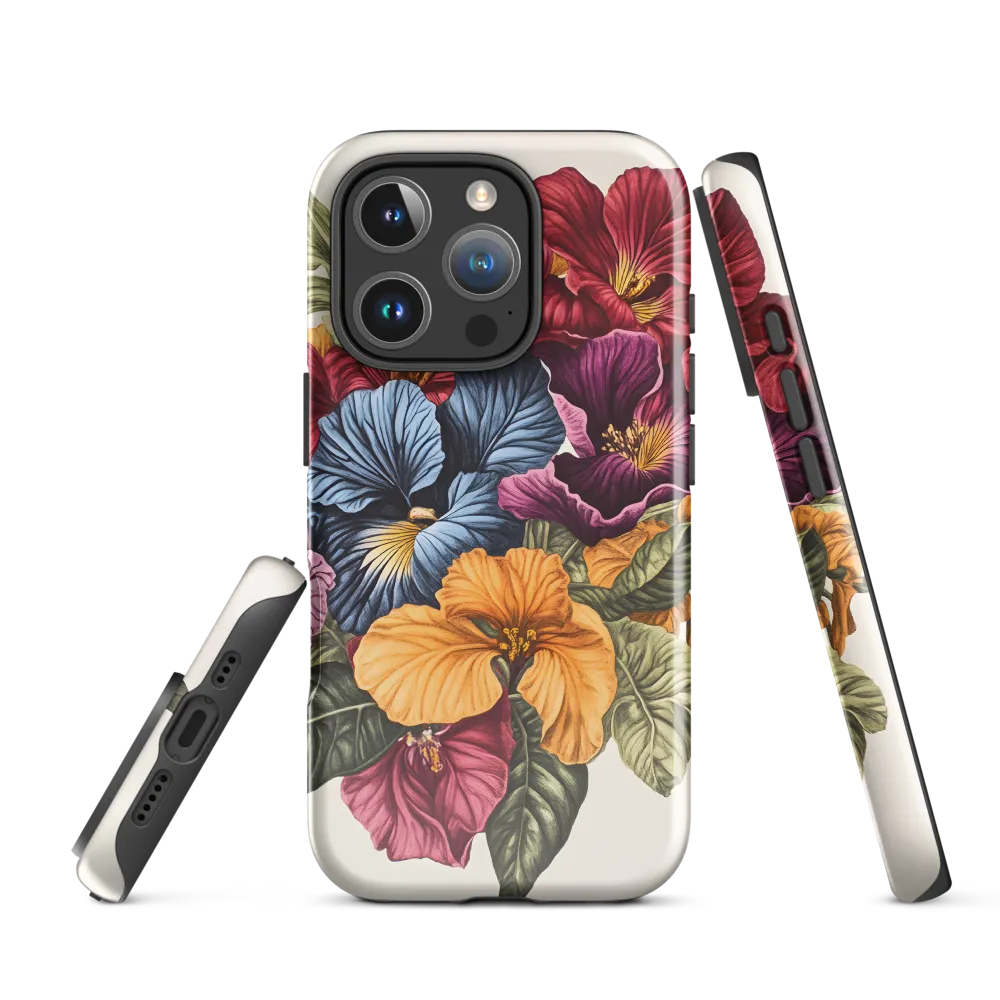 Floral Symphony in Color | Phone Case |  16 Pro | Tough Case | Glossy