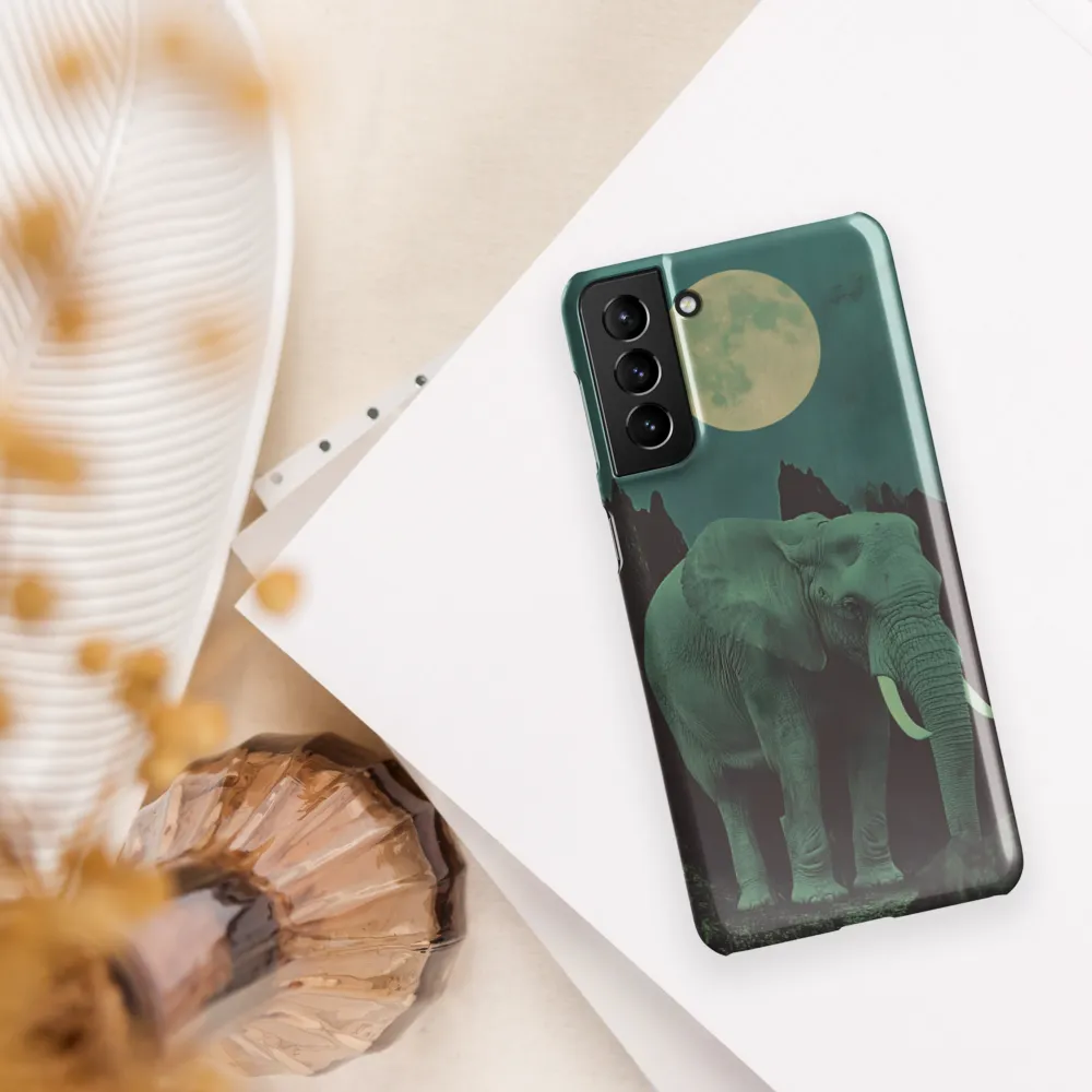 Ethereal Presence: Elephant Under a Full Moon