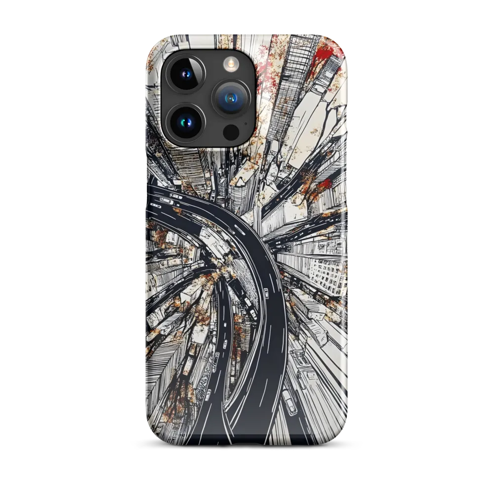 Urban Symphony: Aerial View of Life | Phone Case |  15 Pro Max | Snap Case | Glossy