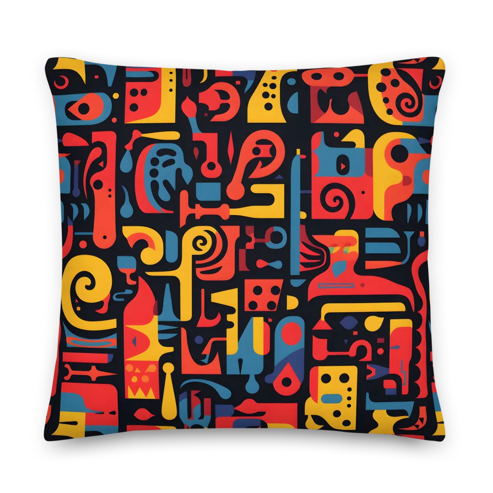 Mosaic of Playful Patterns | Pillow | 22″×22″