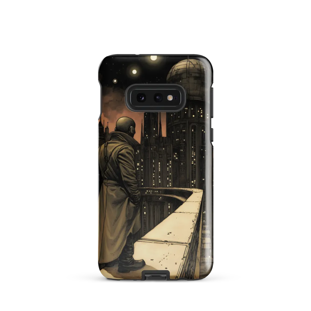 A Contemplative Gaze Over the Futuristic Metropolis