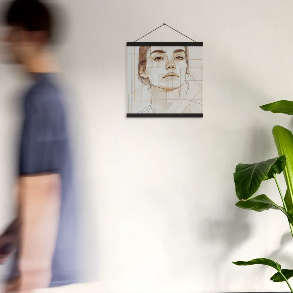 Geometric Serenity: A Minimalist Portrait
