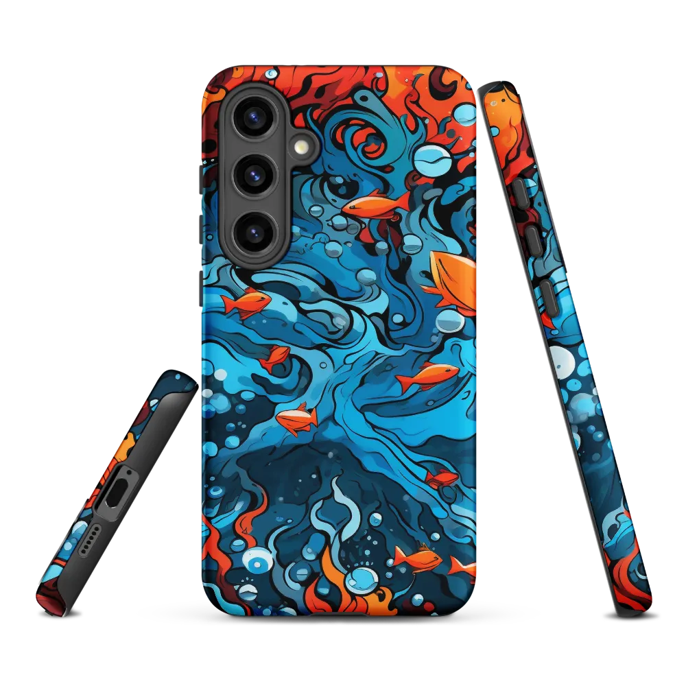 Fluid Harmony: Ocean and Flames