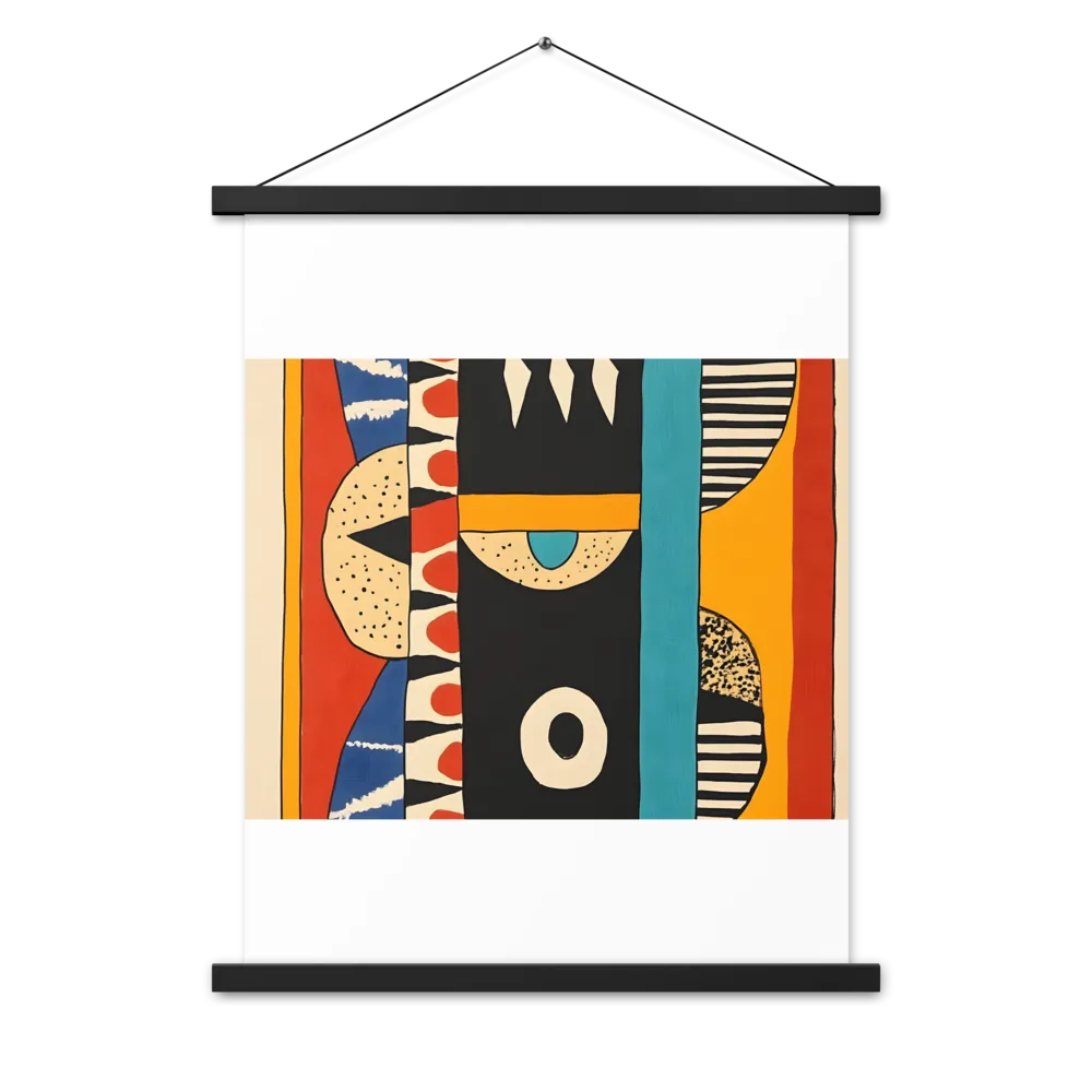 Playful Geometry: A Modern Abstract Exploration | Poster With Black Wood Hanger | 18″×24″