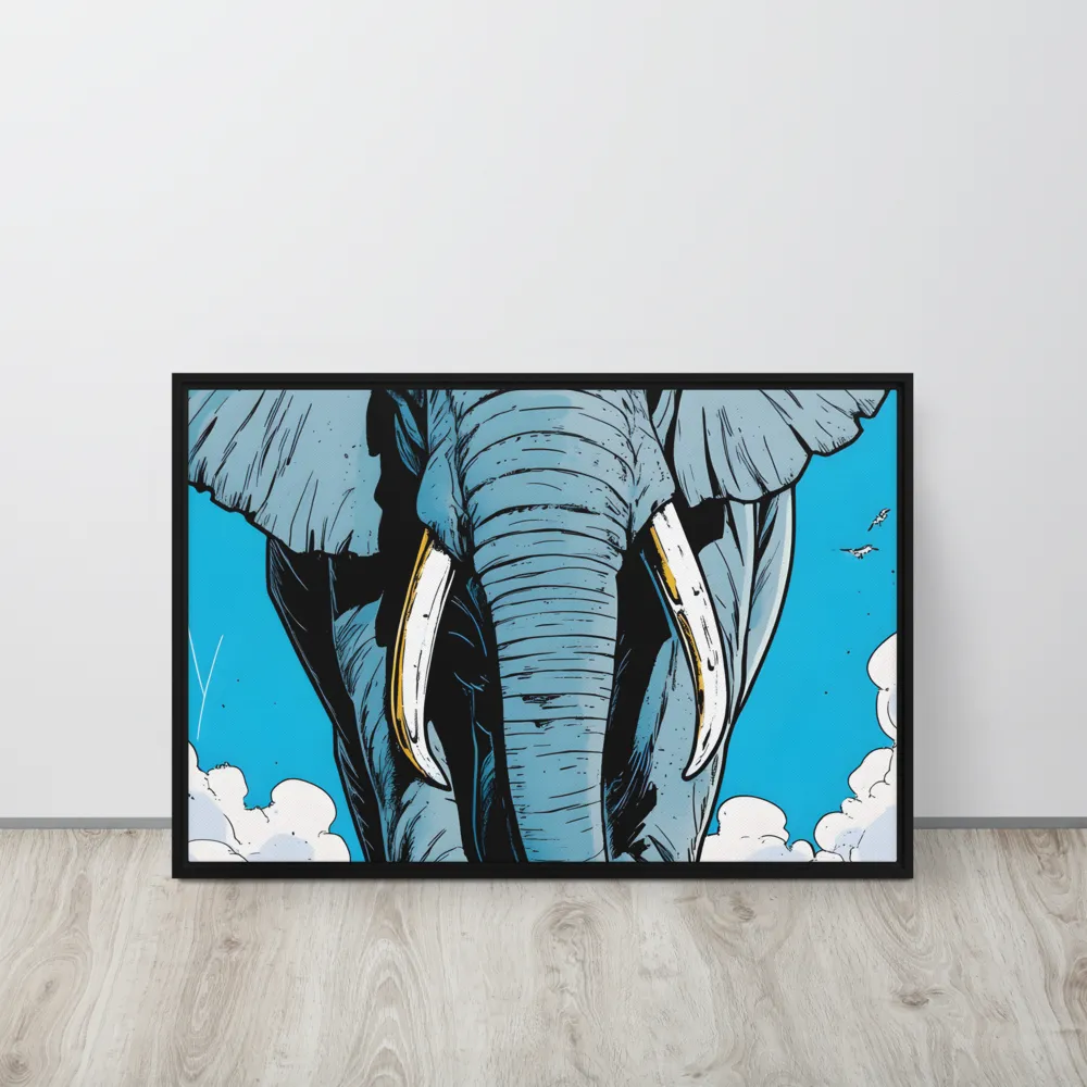 Majestic Presence: The Elephant | Canvas with Black Frame | 20″×30″