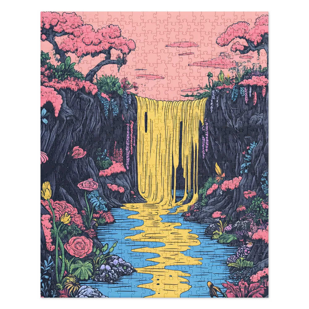 Ethereal Cascade of Blossoms | Jigsaw Puzzle | 520 pieces