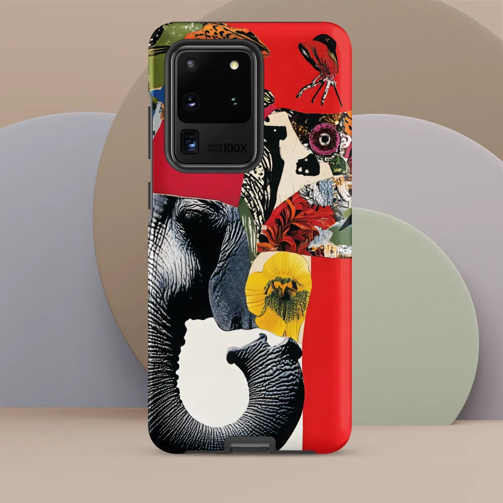 Whimsical Elephant: A Vibrant Collage of Life