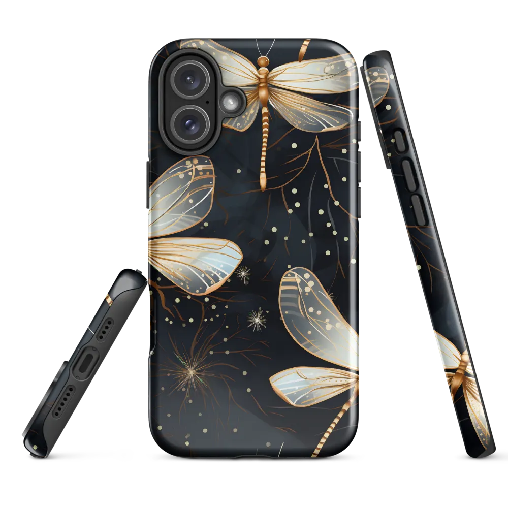 Ethereal Dance: Dragonflies in a Midnight Garden