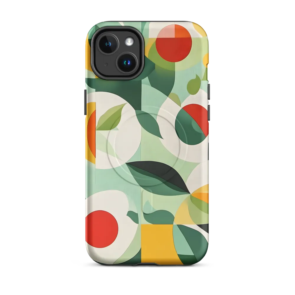 Harmony in Shapes: A Playful Abstract Design | Phone Case |  14 Plus | MagSafe® Tough Case | Matte