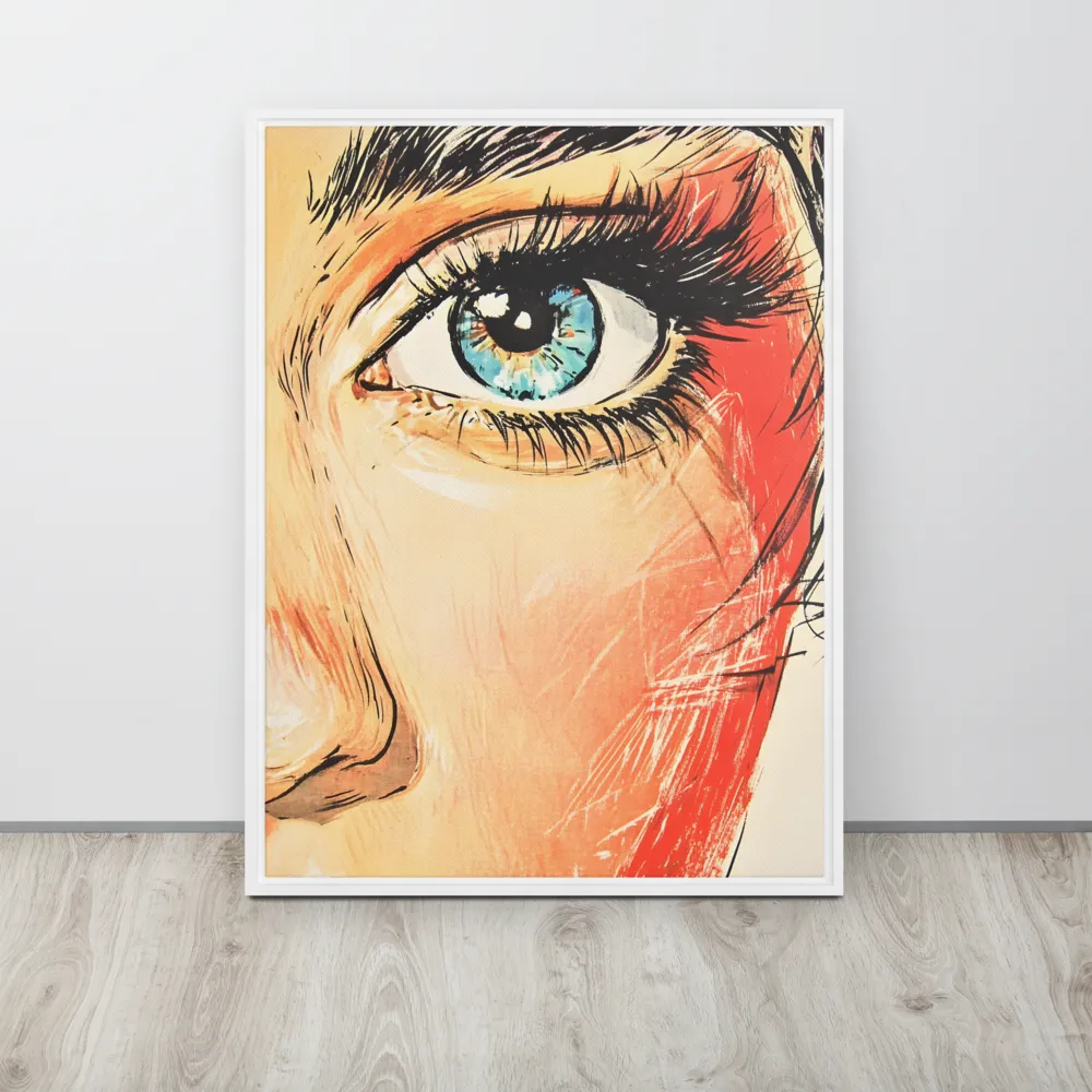 Gaze of Emotion | Canvas with White Frame | 24″×32″