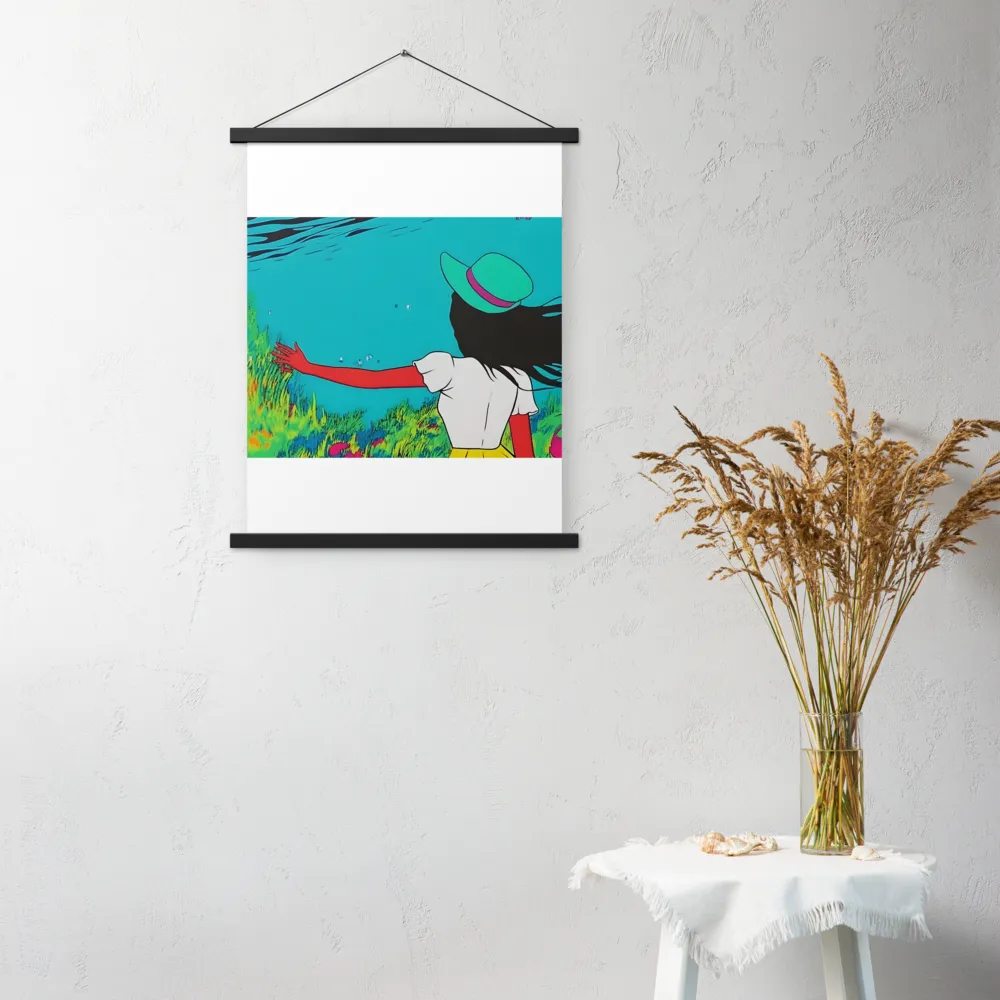 Whimsical Encounter | Poster With Black Wood Hanger | 18″×24″
