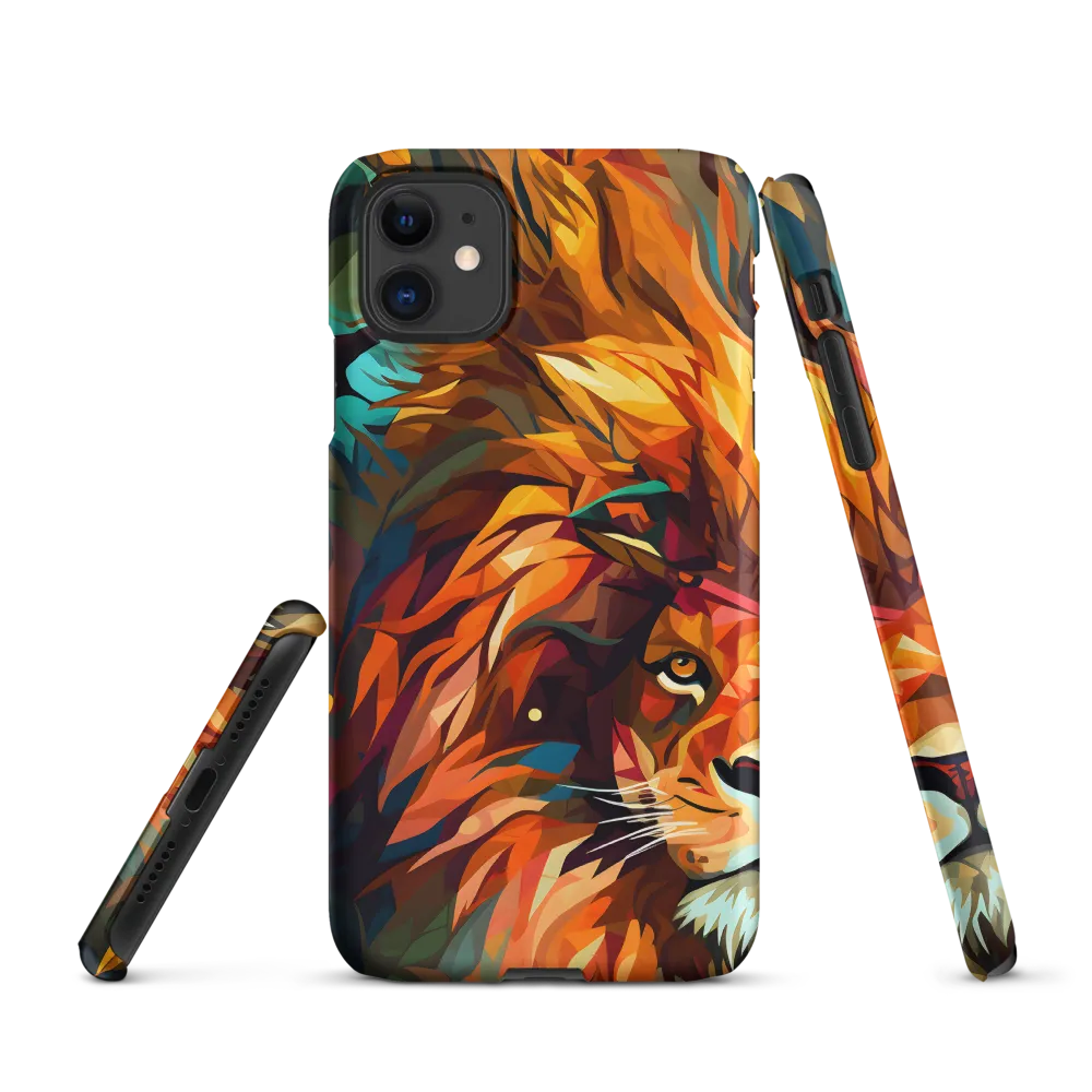 Majestic Gaze: The Polygonal Lion