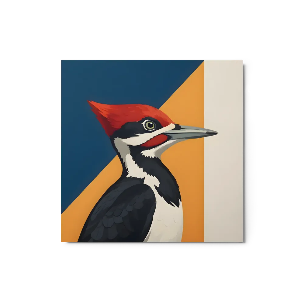 Red‑crested Woodpecker Study 
 Metal Print | 12″x 12″